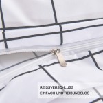 Plaid sheets + 2 plaid pillowcases duvet cover in microfiber.